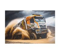 Puzzles pour Adolescents 75x50cm/1000pcs Puzzles Racing Truck in Desert Storm -1 Jeux Amusants De Puzzle : Analyse Et Logique pour Anniversaire, Noël 75x50cm/1000pcs
