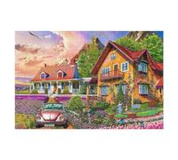 Puzzles pour Adolescents 75x50cm/1000pcs Puzzles Whimsical Garden Retreat with Vintage Car Jeux Amusants De Puzzle : Analyse Et Logique pour Anniversaire, Noël 75x50cm/1000pcs
