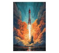 Puzzles pour Adolescents 75x50cm/1000pcs Rocket Launch Scene Puzzles pour Adultes Jeu De Réflexion Course De Vitesse Jeu Stimulant Cadeaux 75x50cm/1000pcs