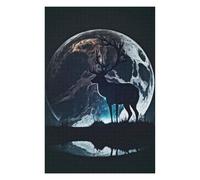 Puzzles pour Adolescents 75x50cm/1000pcs Silhouette of A Deer Casse-têtes pour Adultes, Jeu De Réflexion, Améliore La Mémoire, Cadeaux pour Les Amis Et La Famille 75x50cm/1000pcs
