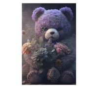 Puzzles pour Adolescents 75x50cm/1000pcs Sinister Teddy Bear Puzzles pour Adultes, Décoration Murale Amusante Et Humoristique, pour Stimuler Le Cerveau 75x50cm/1000pcs