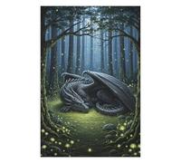 Puzzles pour Adolescents 75x50cm/1000pcs Sleeping Dragon in Quiet Forest Puzzles Jeux Relaxants Assemblage De Motifs Difficile Et Stimulant 75x50cm/1000pcs