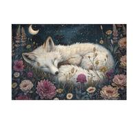 Puzzles pour Adolescents 75x50cm/1000pcs Sleeping Whimsy Art Fox Puzzles pour Adultes - Jeux Relaxants - Anti-Stress - Cadeaux d'anniversaire Et De Noël Uniques 75x50cm/1000pcs