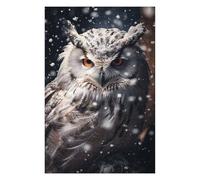 Puzzles pour Adolescents 75x50cm/1000pcs Snowy Owl Puzzles pour Adultes Jeux Relaxants Décoration Murale Jeu Stimulant Cadeaux 75x50cm/1000pcs