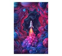 Puzzles pour Adolescents 75x50cm/1000pcs Space Rocket 3D Puzzles pour Adolescents - Jeu Manuel - Décoration Intérieure pour Les Amateurs De Jeux Vidéo 75x50cm/1000pcs