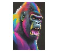 Puzzles pour Adolescents 75x50cm/1000pcs Splash Art Gorilla Puzzles pour Adultes, Jouets Anti-Stress, Décoration Murale, Cadeaux d'anniversaire Et Cadeaux Uniques 75x50cm/1000pcs