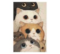 Puzzles pour Adolescents 75x50cm/1000pcs Stack of Cute Cartoon Cats Puzzle pour Adultes - Jeu Manuel - Améliore La Mémoire - Activités Amusantes À La Maison 75x50cm/1000pcs