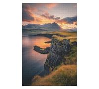 Puzzles pour Adolescents 75x50cm/1000pcs Sunset Glow at Snfellsnes Puzzles pour Adultes À Faire Soi-même - Jeux en Famille - Activités Amusantes À La Maison 75x50cm/1000pcs