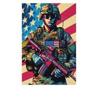 Puzzles pour Adolescents 75x50cm/1000pcs United States Armed Forces Puzzles pour Adultes Jouets Anti-Stress Une Œuvre d'art Stimule Le Cerveau 75x50cm/1000pcs