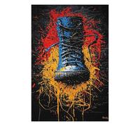 Puzzles pour Adolescents 75x50cm/1000pcs Urban Impact Contemporary Expressionist Boot Artwork Puzzle pour Adultes - Jeu Manuel - Améliore La Mémoire - Activités Amusantes À La Maison 75x50cm/1000pcs