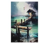Puzzles pour Adolescents 75x50cm/1000pcs Vibrant Watercolor Seaside Puzzles Jeux Relaxants Assemblage De Motifs Difficile Et Stimulant 75x50cm/1000pcs