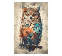 Puzzles pour Adolescents 75x50cm/1000pcs Watercolor Owl Puzzle pour Adultes, Jeu De Réflexion Amusant Et Humoristique, Cadeau d'anniversaire, 75x50cm/1000pcs