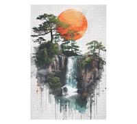 Puzzles pour Adolescents 75x50cm/1000pcs Waterfall Japanese Puzzles pour Adultes Jeux Relaxants Décoration Murale Jeu Stimulant Cadeaux 75x50cm/1000pcs