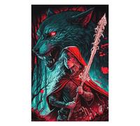 Puzzles pour Adolescents 75x50cm/1000pcs Wolf and Red Cloak Casse-tête pour Adolescents - Jeu Difficile - Stimule Le Cerveau 75x50cm/1000pcs
