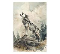 Puzzles pour Adolescents 75x50cm/1000pcs Wolf Call of The Wild Puzzles pour Adultes Jeux Relaxants Décoration Parfaite Cadeaux Et Anniversaires Uniques 75x50cm/1000pcs