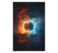 Puzzles pour Adolescents 75x50cm/1000pcs Yin-Yang Cosmic Balance Puzzle pour Adultes, Jouet, Décoration Murale, Anti-Stress, Activités Amusantes À La Maison, 75x50cm/1000pcs