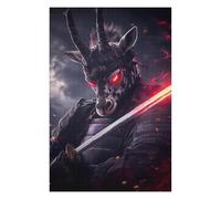 Puzzles pour Adolescents 75x50cm/1000pcs Zebra Samurai Warrior Animal Puzzles pour Adultes - Jeux Relaxants - Anti-Stress - Cadeaux d'anniversaire Et De Noël Uniques 75x50cm/1000pcs