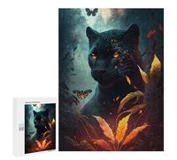 Puzzles pour Adolescents A Fiery Black Panther Puzzles pour Adolescents - Décoration Murale - Cadeau Unique pour Anniversaire Et Noël