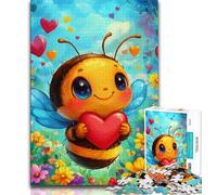 Puzzles pour Adolescents Abeille Mignonne 1 000 pièces Jeux éducatifs décoration Murale Cadeaux d'anniversaire et de Noël Uniques 38x26cm