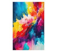 Puzzles pour Adolescents Abstract Colorful Painting Jeu De Puzzle Casse-tête Décoration Murale Cadeaux Uniques d'anniversaire Et De Noël 75x50cm/1000pcs