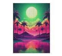 Puzzles pour Adolescents Abstract Retrowave Horizon Puzzles pour Adultes, Jouets, Décoration Murale, Cadeaux Et Idées Cadeaux Uniques pour Anniversaires 52x38cm/1000pcs