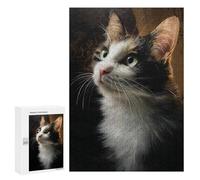 Puzzles pour Adolescents Adorable Calico Kitten Portrait Casse-tête pour Adolescents : Analyse Et Logique, Difficile Et Stimulant, Idéal comme Cadeau 300 PCS