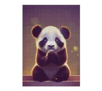 Puzzles pour Adolescents Adorable Panda Portrait Puzzles pour Adultes Jeu Manuel Décoration Intérieure Est Idéal comme Cadeau 38x26cm/1000pcs