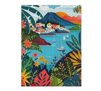 Puzzles pour Adolescents Aeolian Island Italy Illustration Jeu De Puzzle Casse-tête Décoration Murale Cadeaux Uniques d'anniversaire Et De Noël 52x38cm/1000pcs