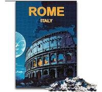 Puzzles pour Adolescents, Affiche de Voyage Rome Italie, Jouets de Divertissement Familial, idéal comme Cadeau pour Toute la Famille (14 Ans et Plus) 26x38cm