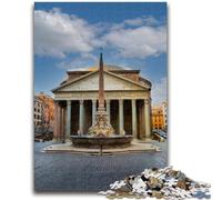 Puzzles pour Adolescents, Affiche du Panthéon de Rome, Italie, 1 000 pièces, pour Jeu éducatif, défi, décoration d'intérieur Unique et Cadeaux (50x75cm)