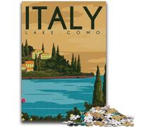 Puzzles pour Adolescents, Affiches de Voyage Autour du Monde, Jouets de Divertissement Familial avec Affiche et fiche de Questions-réponses (26x38cm)