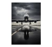 Puzzles pour Adolescents Airliner Take Off Rainy Puzzles pour Adultes - Jouets Anti-Stress - Décoration Parfaite - Cadeaux d'anniversaire Uniques 38x26cm/1000pcs