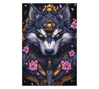 Puzzles pour Adolescents Alaskan Malamute DogSamurai Art Puzzle pour Adultes - Jeu Manuel - Découpe De Précision - Idéal pour Un Anniversaire Ou Noël 1000pcs(75x50cm)