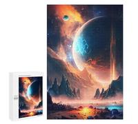 Puzzles pour Adolescents Alien Planet Landscape -7 Puzzles pour Adolescents - Décoration Murale - Cadeau Unique pour Anniversaire Et Noël