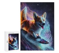 Puzzles pour Adolescents Amazing Dog Surfing Cosmic Puzzle Adulte - Décoration Murale - Découpe De Précision pour Les Gamers 300 PCS