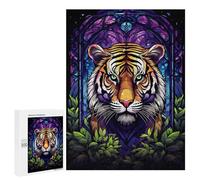 Puzzles pour Adolescents Amazing Tiger Absract Flor Puzzle Adulte - Décoration Murale - Découpe De Précision pour Les Gamers 500 PCS