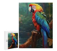 Puzzles pour Adolescents Amazon Macaw in Tropical Rainforest Puzzle Anti-Stress pour Adolescents Chaque Pièce Est Unique - Idéal comme Cadeau pour Toute La Famille 500 PCS