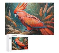 Puzzles pour Adolescents Amazon Rainforest Macaw Puzzles pour Adultes Jouets Anti-Stress Vacances À La Maison Passer Le Temps Interaction Parent-Enfant 1000 PCS