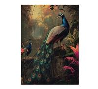 Puzzles pour Adolescents Amazon Rainforest Peacocks Puzzle pour Adultes, Jeu Manuel, Course De Vitesse, Cadeau d'anniversaire, Cadeaux, 1000pcs(52x38cm)