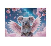 Puzzles pour Adolescents Angel Koala in Clouds Puzzle pour Adultes - Jeu Manuel - Découpe De Précision - Idéal pour Un Anniversaire Ou Noël 1000pcs(38x26cm)