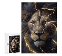 Puzzles pour Adolescents Angry Lion Face Animal Puzzles pour Adultes, Jouets Anti-Stress, Difficile, Cadeau d'anniversaire, Cadeaux, 300 PCS