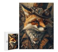 Puzzles pour Adolescents Animal Steampunk Fox Puzzles pour Adultes Jeu Manuel Cadeau d'anniversaire Cadeau d'anniversaire, Cadeaux, 500 PCS