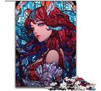 Puzzles pour Adolescents Animation, Analyse et logique de vitraux avec pièces de Formes aléatoires entièrement emboîtables, à partir de 14 Ans (Taille 26x38cm)