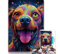 Puzzles pour Adolescents, Animaux, Chiens colorés, Puzzles pour Adultes, 1000 pièces, Jouets éducatifs, Jeux en Famille, Cadeau d'anniversaire, Cadeaux 75x50cm