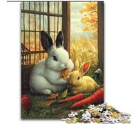 Puzzles pour Adolescents, Animaux, Lapins, Jeux éducatifs, décoration d'intérieur, idéal comme Cadeau pour Toute la Famille (Taille 50x75cm)