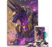 Puzzles pour Adolescents Anubis, Le Dieu égyptien, Puzzles pour Adultes, 1 000 pièces, Jouets éducatifs, Anti-Stress, renforce l'amour Entre Couples, 26x38cm