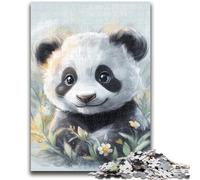 Puzzles pour Adolescents Aquarelle Panda Jeu Stimulant Cadeaux pour Est idéal comme Cadeau pour Toute la Famille 50x75cm