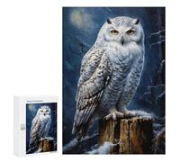 Puzzles pour Adolescents Arctic Snowy Owl Puzzles pour Adultes, Jeu Manuel, Course De Vitesse, Activités Amusantes À La Maison, 300 PCS