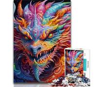 Puzzles pour Adolescents Art psychédélique Dragon Adolescent Puzzle, Activité familiale Amusante à la Maison Activités, Cadeau d'anniversaire, Cadeaux de Voyage (Taille 38x26cm)