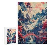 Puzzles pour Adolescents Asian Landscape Puzzles pour Adolescents : Améliorent La Mémoire. Chaque Pièce Est Unique - Idée Cadeau d'anniversaire Unique 300 PCS